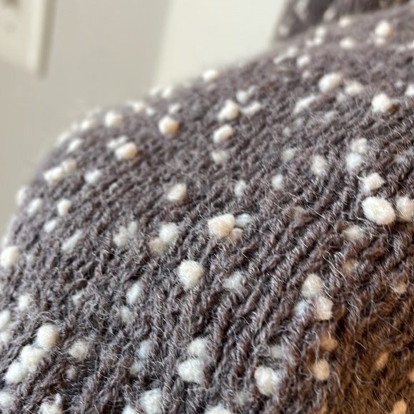 Andree, women’s small (could fit up to a large), gray w/white pompom sweater - Picture 3 of 4